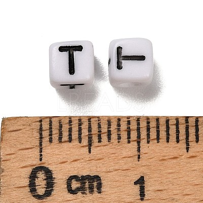 Opaque Acrylic Beads OACR-S076-01T-1