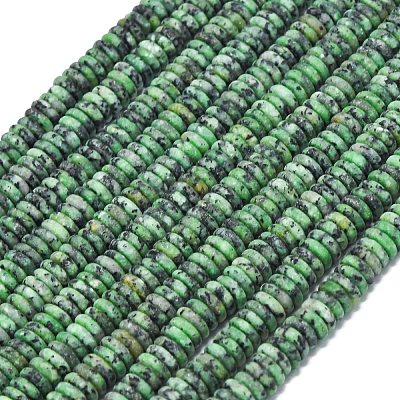 Frosted Dyed Natural Sesame Jasper Beads Strands G-K389-C36-01-1