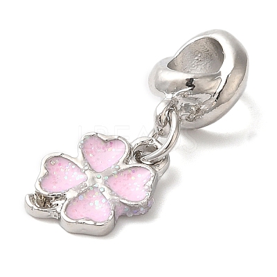 Rack Plating Alloy Enamel European Dangle Charms PALLOY-S189-09P-02-1