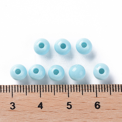 Opaque Acrylic Beads X-MACR-S370-C6mm-A07-1