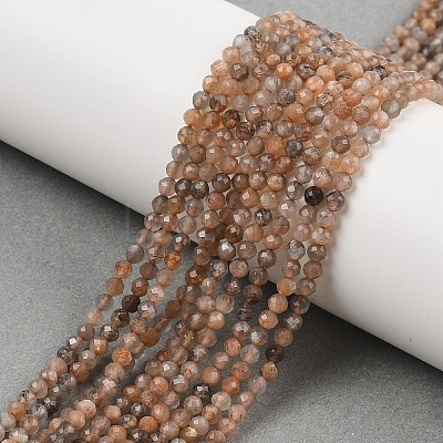 Natural Multi-Moonstone Beads Strands G-L597-C06-01-1