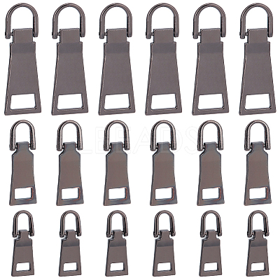 18Pcs 3 Styles Alloy Zipper Pull Tabs FIND-CY0001-83B-1