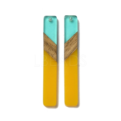 Opaque Resin & Walnut Wood Big Pendants RESI-D060-C-1