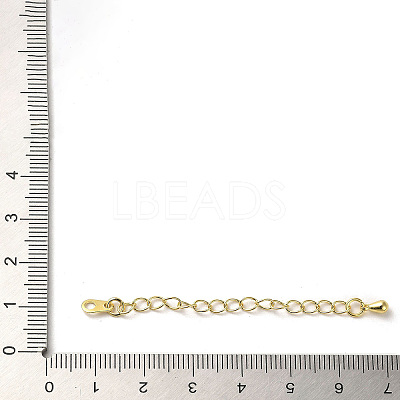 Rack Plating Brass Curb Chain Extender KK-Q807-11G-1
