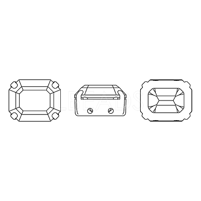 Preciosa&reg MAXIMA Crystal Sew-On Cups Y-PRC-SC10-60010-S-1
