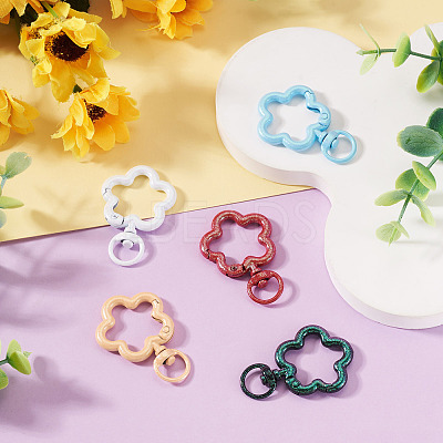 5Pcs Spray Painted Alloy Swivel Snap Hook Clasps FIND-TADJ0001-07-1