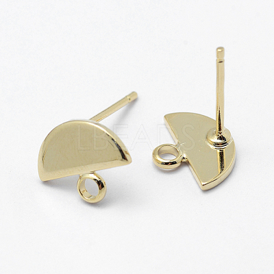 Brass Stud Earring Findings KK-F728-32G-1