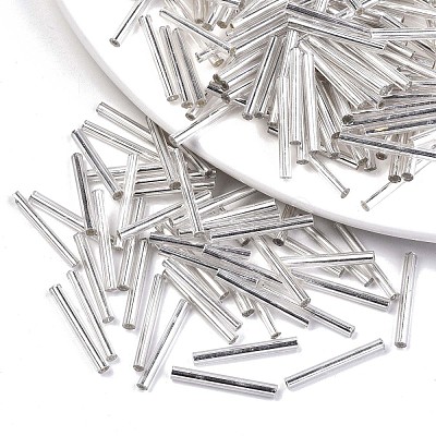 Electroplate Glass Bugle Beads SEED-S043-02C-02-1