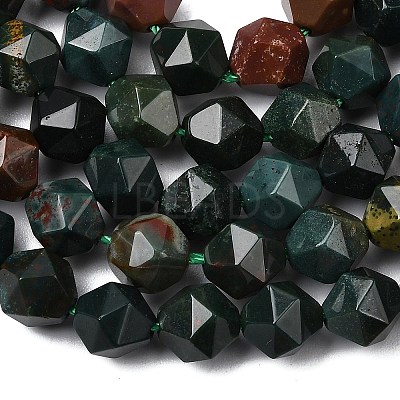 Natural Bloodstone/Heliotrope Beads Strands G-Z119-A16-02-1
