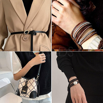 Flat PU Imitation Leather Cord LC-WH0006-05D-02-1