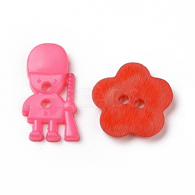 Mixed Acrylic Buttons BUTT-D010-03-1