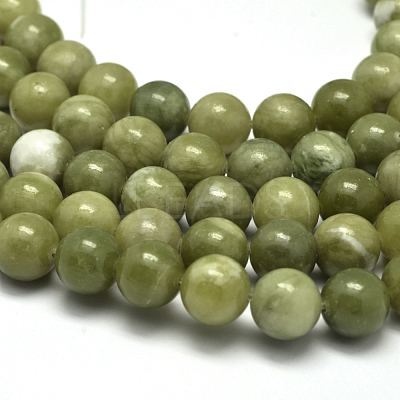 Natural Chinese Jade Beads Strands X-G-F363-10mm-1