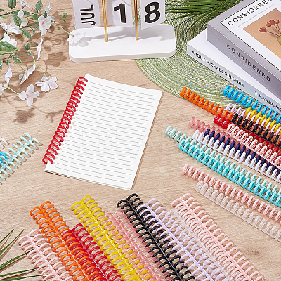 140Pcs 14 Colors Platic Binding Combs FIND-WA0001-15-1