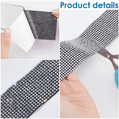 2Pcs Resin Rhinestone Glue Non-slip Car Door Stickers AJEW-GF0013-31B-1