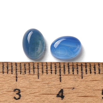 Natural Blue Agate Cabochons G-F605E-10B-1