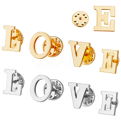 8Pcs 8 Styles Alloy Brooches JEWB-AR0001-16-1
