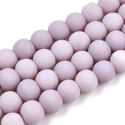Opaque Glass Beads Strands GLAA-T032-P8mm-MD07-1
