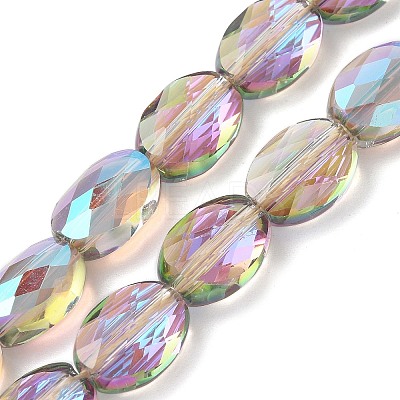 Electroplate Glass Beads Strands EGLA-L045-A-HR02-1