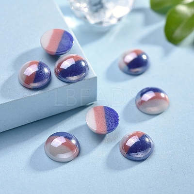 Opaque Glass Cabochons GGLA-S038-12P-10mm-1
