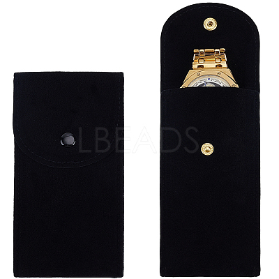 Rectangle Velvet Watch Storage Bag AJEW-CN0008-18B-1
