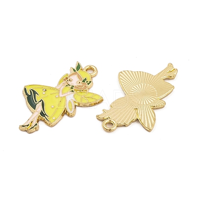 Rack Plating Alloy Enamel Pendants FIND-A040-08C-01G-1