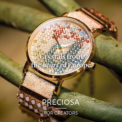Preciosa&reg Crystal Hotfix Flatback Stones Y-PRC-HSS12-01000-1