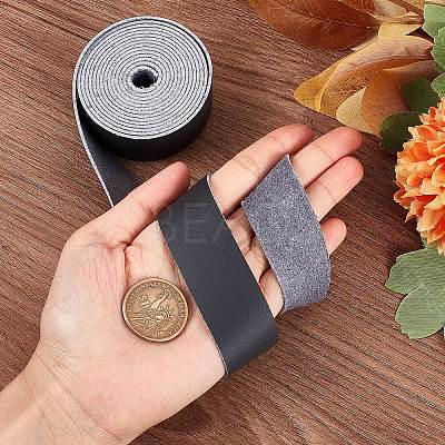 Flat Microfiber Imitation Leather Cord LC-WH0006-07B-02-1