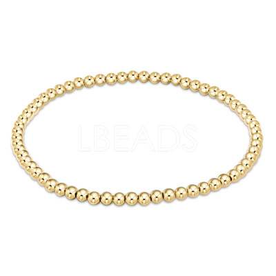 Bohemia Brass Round Beaded Stretch Bracelets TK0566-34-1