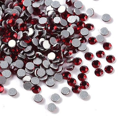 Siam Faceted Glass Flat Back Rhinestone for Nail Art X-RGLA-C002-SS6-208-1