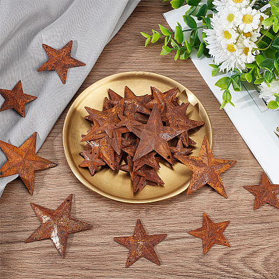 48Pcs 4 Styles Iron Pendants IFIN-GF0001-40-1