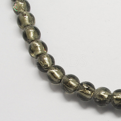 Handmade Silver Foil Glass Beads FOIL-R054-2-1