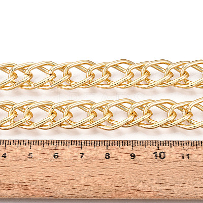 Aluminium Two Tone Rhombus Link Chains CHA-N004-05G-1