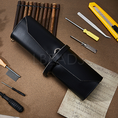 Multipurpose PU Leather Jewelry Rolls for Jewelry AJEW-WH0696-192A-1