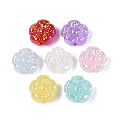 UV Plating Opaque Acrylic Beads OACR-N161-08-1
