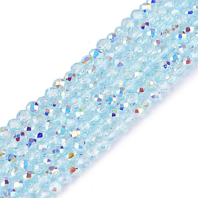 Transparent Glass Beads Strands EGLA-N028-01A-A06-1