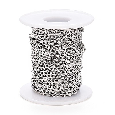 Tarnish Resistant 304 Stainless Steel Figaro Chain CHS-M003-12P-D-1