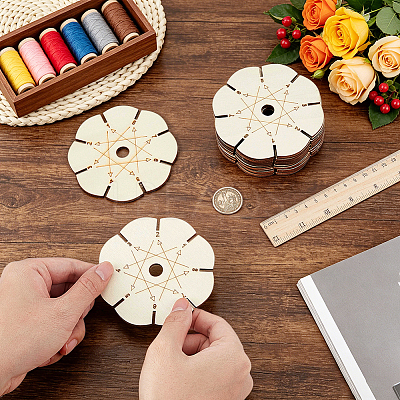 Wood Braiding Disk DIY-WH0622-731A-1