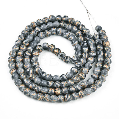 Baking Paint Glass Beads X1-DGLA-N010-6mm-09-1