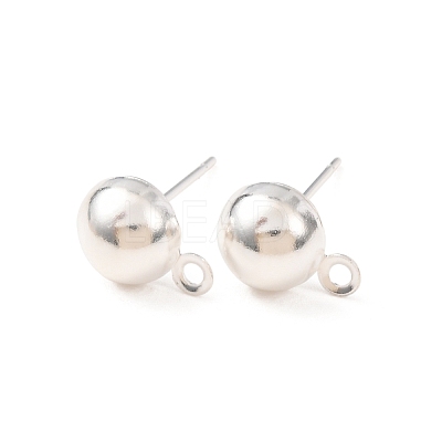 Brass Stud Earring Findings KK-G604-01S-04-1