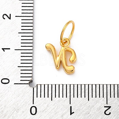925 Sterling Silver Letter Charms with Jump Rings STER-R008-01G-N-1