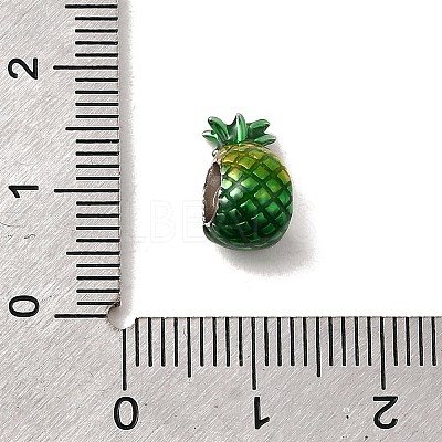 925 Sterling Silver Enamel European Beads STER-Z013-07P-07-1