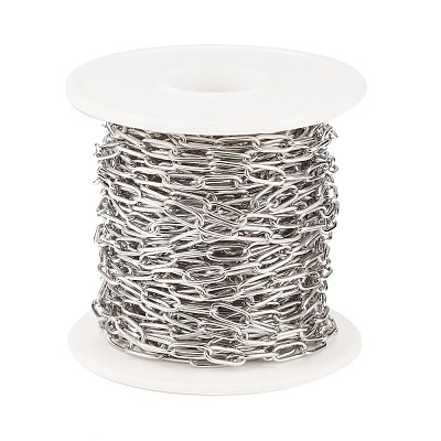 Tarnish Resistant 304 Stainless Steel Paperclip Chains CHS-F010-01D-P-1