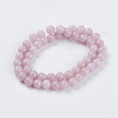Natural Yellow Jade Beads Strands G-G598-8mm-YXS-05-1