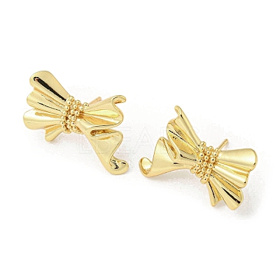 Bowknot Rack Plating Brass Stud Earrings EJEW-F331-31G-1