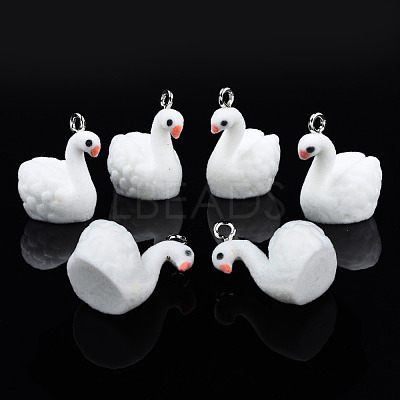 Flocky Resin Pendants RESI-N032-13-1