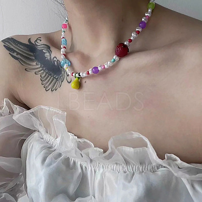 35Pcs 7 Style Handamde Bumpy Lampwork Beads LAMP-CD0001-11-1