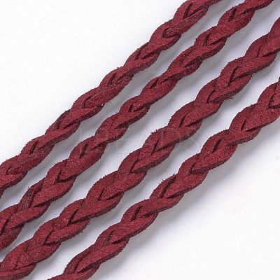 Braided Faux Suede Cord X-LW-Q008-2.7mm-1048-1