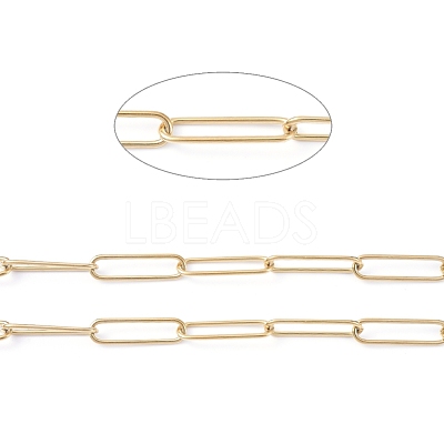 304 Stainless Steel Paperclip Chains CHS-L022-02C-G-1