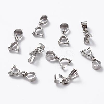 Platinum Plated Brass Ice Pick Pinch Bails X-KK06-1