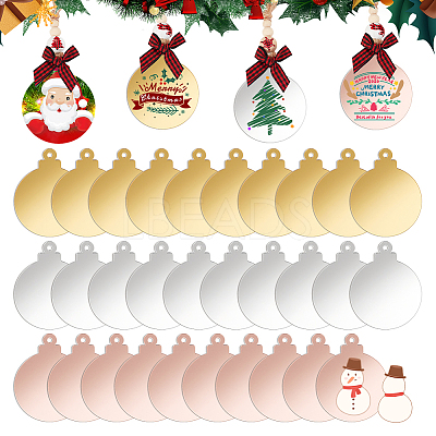 Mirror Acrylic Big Pendants OACR-GA0001-18-1